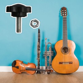 2.9x2.4cm Black Mounting Screw for Music Stand Handle Replaceable Parts M5 Musical Instrument Accessories