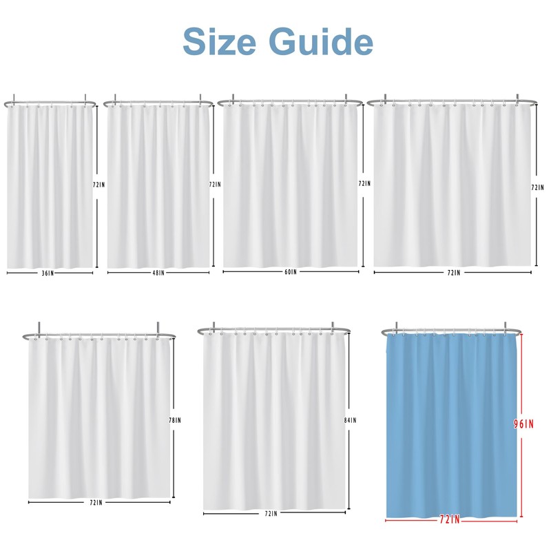 Baocicco Multicolour Stripe Bathroom Curtain Decor with Hooks - Rainbow