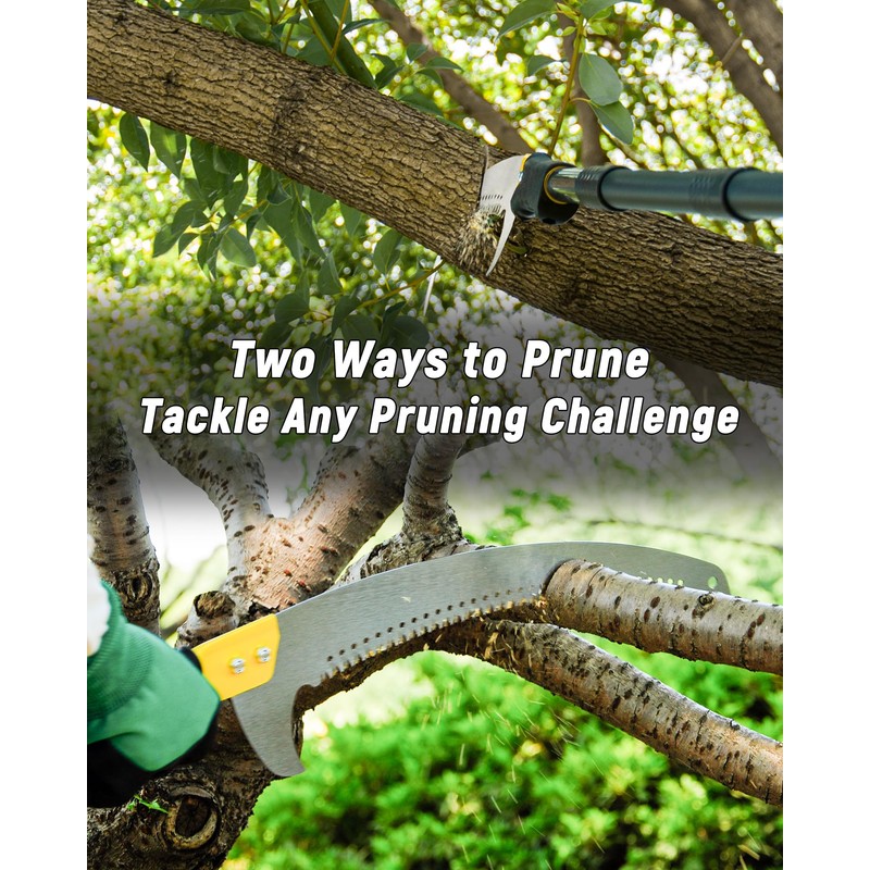 BlumeTrec 14.5FT Pole Saw with Adjustable Length for Tree Trimming,
