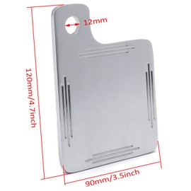 HASkulle Universal Inspection Tag Sticker Renewal License Plate Compatible with Harley Davidson Sportster Softail Dyna Electra Glide TAG Plate Motorcycle Parts, Chrome