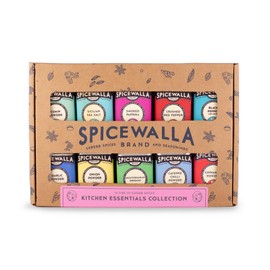 Spicewalla Essential Spices and Seasonings Set 10 Pack Variety | Garlic, Onion, Paprika, Crushed Red Pepper, Oregano, & more| Kitchen Cooking Set for Apartment and Home | House Warming Gift Set