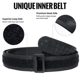 VISMIX Inner/EDC Belt 1.5" Loop Liner Inner Belt Fit Inside Battle Belt Concealed Carry for 2"- 2.25" Hook Outer Belt