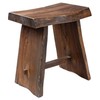 Nordic Teak Natural Teak Shower Stool with Curved Seat &