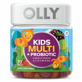 OLLY KIDS MULTI + PROBIOTIC 70 Gummies Multivitamin VITAMIN A C D E Bs Zinc YUM