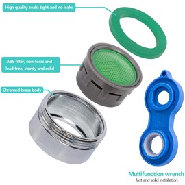 Gebildet 15 Pieces Faucet Aerators Water Tap Aerators Water Saving Faucet Replacement Part M24 and 1 Faucet Aerator Wrench