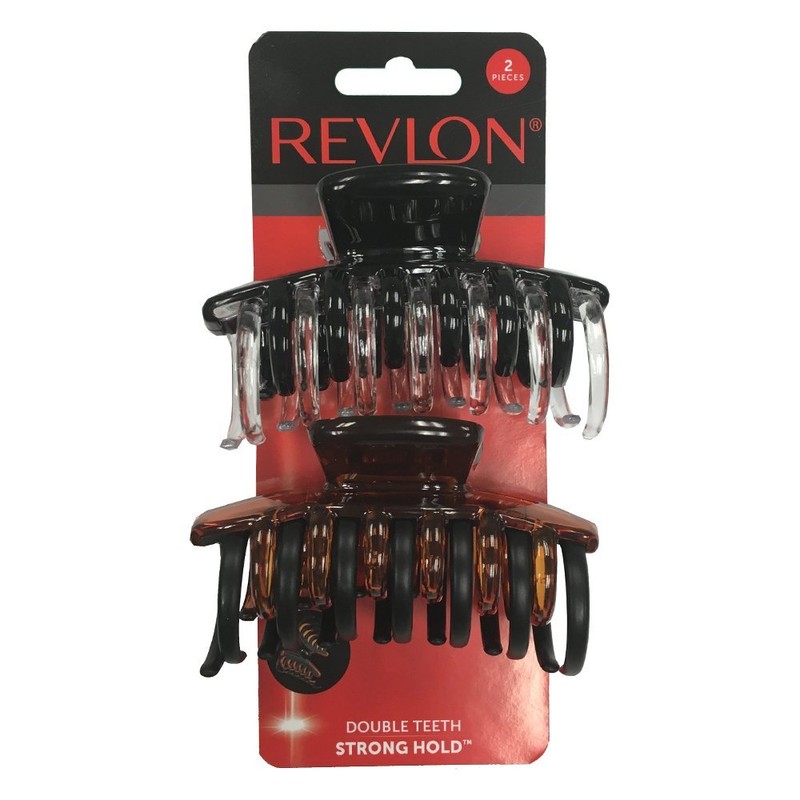 Revlon 2 Piece Hair Claw Clips, 0.18 Pound