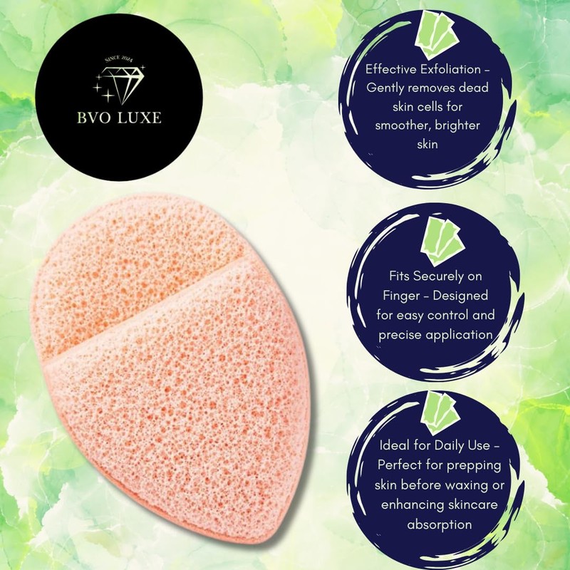 Nair Facial Wax Strips Bundle with Exfoliator Puff & BVO