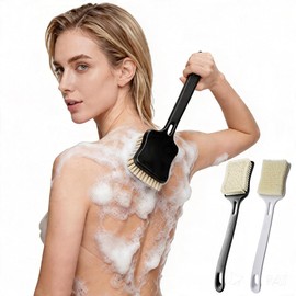 2-piece Back Scrubber for Shower, 14" Long Handle Body Brush, Bath Scrubber