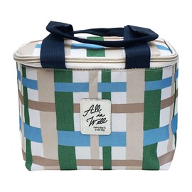 Munya Munya Lunch Bag for Women Adult Men Leakproof Cooler Cute Lunch Boxes Tote Bags mini Capacity Reusable Insulated Lunch Container for Work Office Picnic or Travel (square ck bluepink/822859)