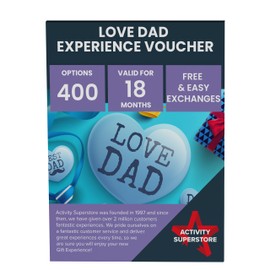 Activity Superstore Love Dad Experience Day Voucher, Choose from 400 Options, Driving experiences, Adventure days, Family Activities, Vineyard tours