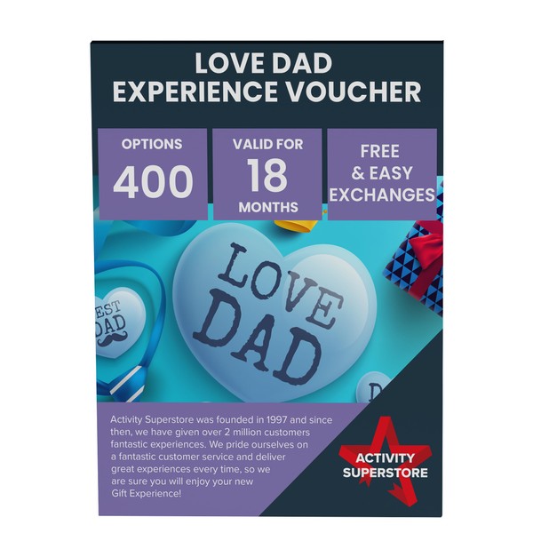Activity Superstore Love Dad Experience Day Voucher, Choose from 400