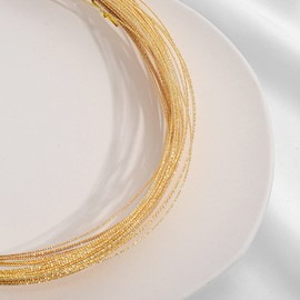 Duories Jewellery wire, thin craft wire, bead wire for threading, jewellery wire, flower wire, thin, for DIY, anklets, bracelets, earrings, necklaces, rings, crafts, gold, 1 m x 1.0 mm