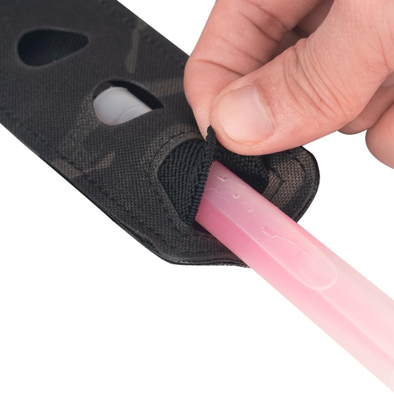 Tactical Glow Stick Pouch Chemlight Pen Holder Flashlight Battery Organizer