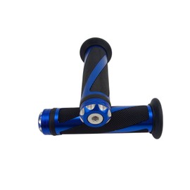 OKSTNO Universal Motorcycle Rubber Gel Handlebar Hand Grips for 7/8" Bar End Handle Bars Sports Bikes (Blue)