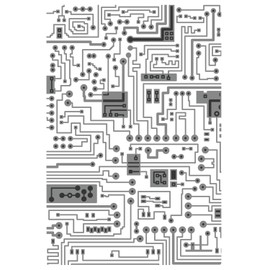 Sizzix Multi-Level Textured Impressions Embossing Folder Circuit by Tim Holtz, 665372