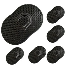 Soft 'N Style 6 Packs Pocket Palm Combs, Shampoo Comb, Massager Hair Brush Comb, Scalp Massager Brush Comb, Wave brush, Palm hair brush (Black)