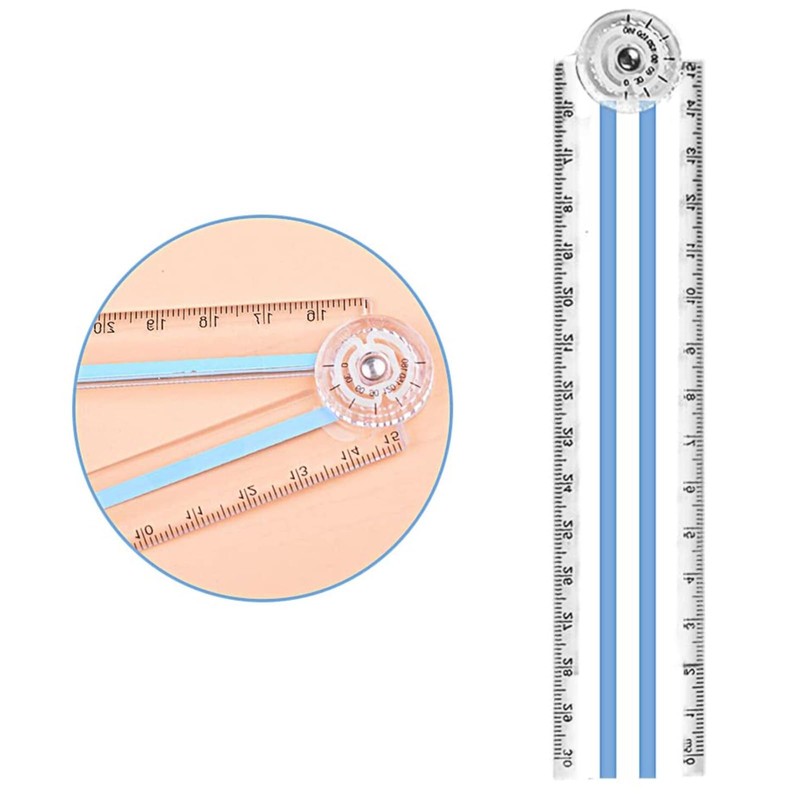 4 PCS Folding Rulers, 30cm Foldable Ruler 15cm Clear Rulers