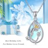 TwoAnts January Birth Flower Necklace 925 Sterling Silver Snowdrop Moonstone