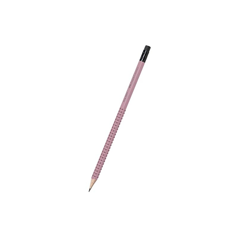 Faber-Castell 2001 Graphite Pencil Grip with Eraser in Box 12-Pieces,
