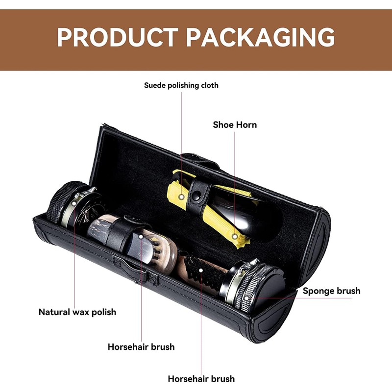 Cleaning Shine Care Barrel Set 11 Piece, black