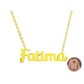 Only faith Personalisierte Namenskette für Frauen Edelstahl mit origineller Geschenkbox Anhänger Kette Schmuck personalisiert speziell für Freunde Freund Freund, standard, Edelstahl, Nicht zutreffend