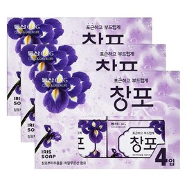 Dongsan Warm and Soft Iris Soap 90g 4 packs x 3 / 동산 포근하고 부드럽게 창포 비누 90g 4입 x 3개