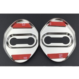 rekol-direct MAZDA Striker Cover, Door Lock Cover, Interior, Decorative, Applicable to Mazda, M6M3M2M5 General Purpose, Stainless Steel, Set of 4 (Black)