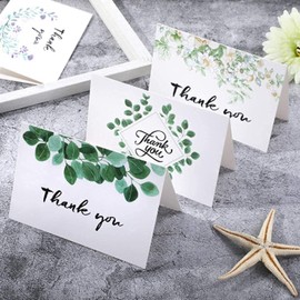 30 Pack Greenery Thank You Cards Thank You Notes with Stickers Envelopes Watercolor Eucalyptus Leaves Greeting Cards for Baby Shower Wedding Birthday Bridal Party and All Occasions