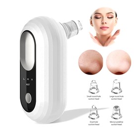 Blackhead Remover Suctioner 113℉ Hot Compress Pore Sucker-2021 Upgraded The Second Generation Facial Pore Cleaner Electric USB Rechargeable Acne Comedone Whitehead Extractor with 4 Probes