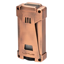 Lotus 83 Triple Jet Torch Lighter – Windproof & Refillable for Cigar (Brushed Copper)