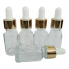 Meliars Frasco Gotero 10 Ml Cristal Bulbo Dorado ( 35