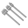 3Pcs Prong Chisel Silver Tool Steel 2/4/6 Prongs DIY Hand
