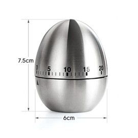 HENGBIRD Kitchen Timer, Kitchen Timer, Egg-shaped Funny Egg Timer, Stainless Steel, Rustproof, Kitchen Stopwatch, Hand Wash