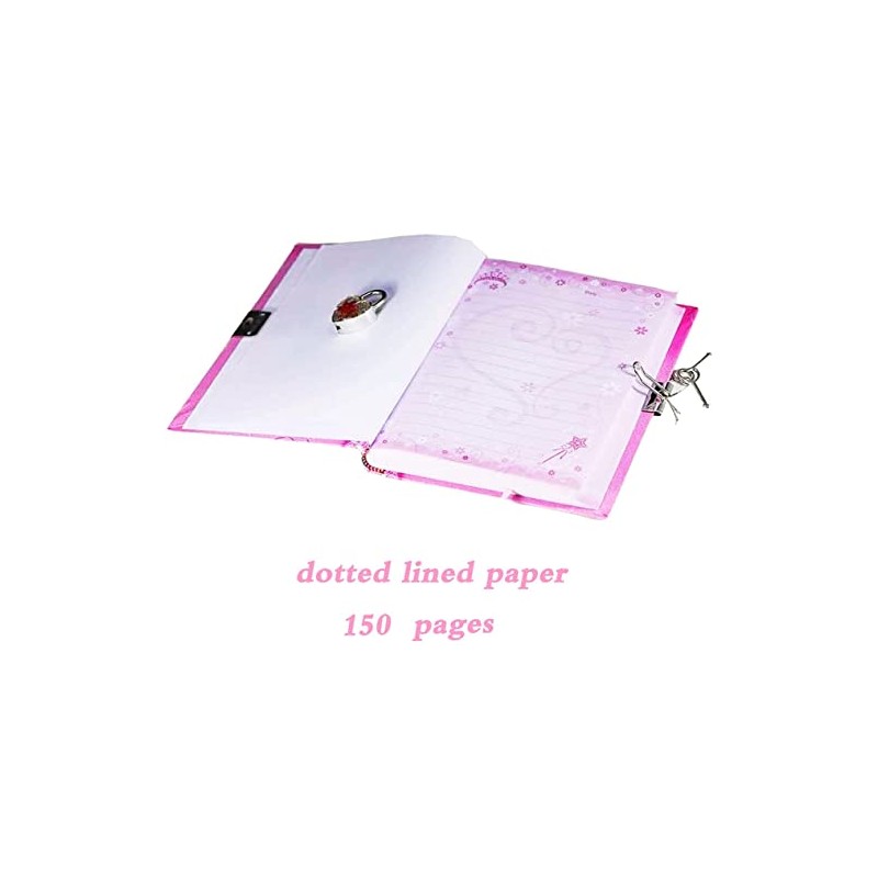 DUDUBUY Sweet Kitty Secret Diary with Lock 7" Journal Notebook