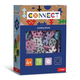 Connect 61982 Basic Girl Set of 70 Building Blocks in Various Shapes, Creative Toy for Adults and Children from 4 Years, Multicoloured