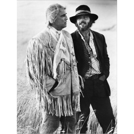 ART.COM Stretched Canvas Print Missouri Breaks by Arthur Penn with Marlon Brando and Jack Nicholson, 1976 (b/w photo), 12" x 16"