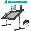 Laptop Bed Tray Desk with Adjustable Heights and Angles, Upgraded-Sturdy
