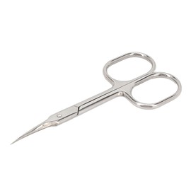 Tijeras para Cortar Cutículas de Manicura, Curva Fina, Acero Inoxidable Plateado