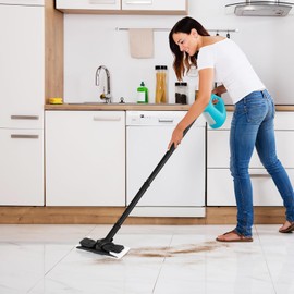 CHEFJOY Handheld Steam Cleaner, 1400W Pressurized Steamer with 17 Pieces Accessory Set & Child Lock, Multipurpose Portable Steam Mop for Home Use, Floors, Windows, Cars, Sofas (Blue)