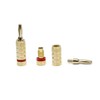 Monoprice 24k Gold Plated Speaker Banana Plugs, Closed Screw Type