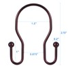 24 Pack Double Shower Curtain Hooks Rings, TENOVEL Double Sided