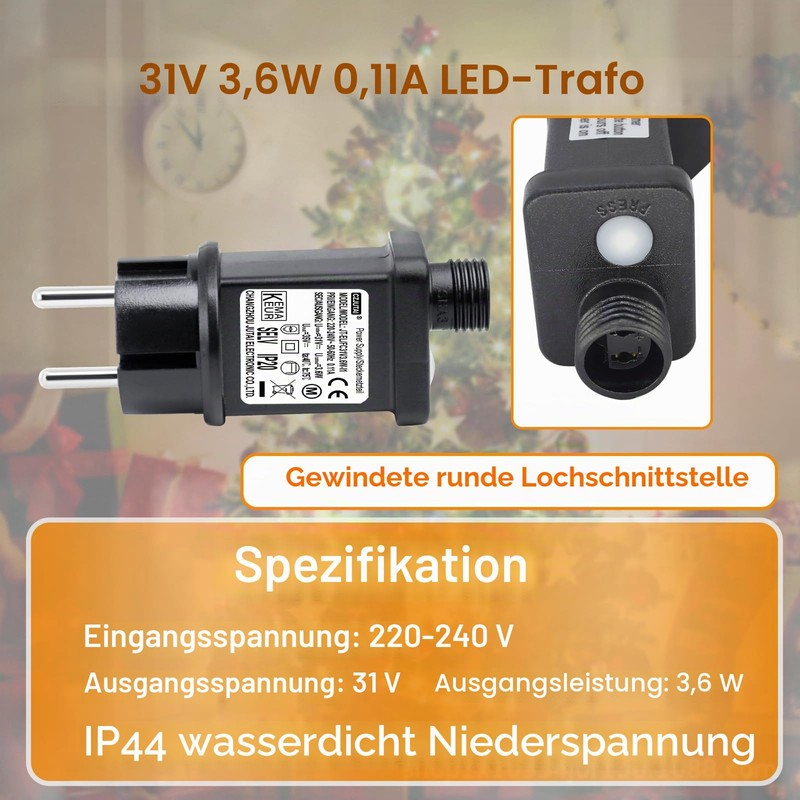 Transformer 31V 3.6W for CZJUTAI JT-EL/FC31V3.6W - 8 Modes Memory