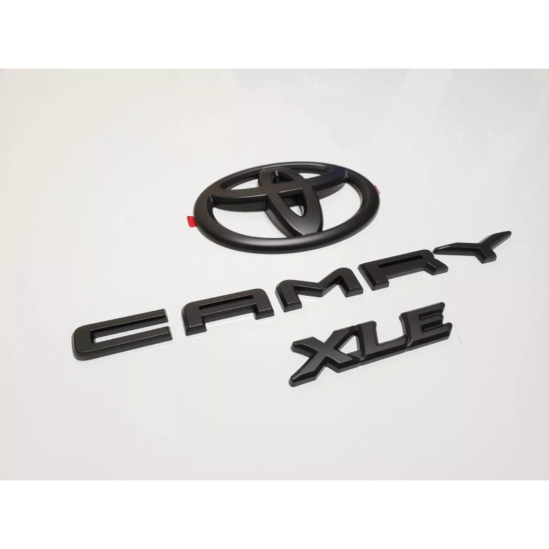 Toyota OEM New Matte Black out Overlay Emblem Badge Kit