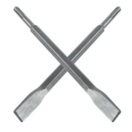 LDEXIN 2Pcs Flat Chisel Set with SDS-Plus Shank, Masonry Concrete Drill Bit Set, 10 Inch Long, 0.8 Inch Wide