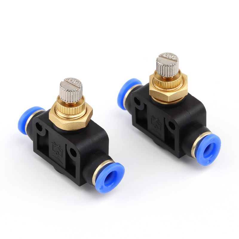 SNS Pneumatic Shut-off Valve, Throttle Check Valve with Plug-In Connection,