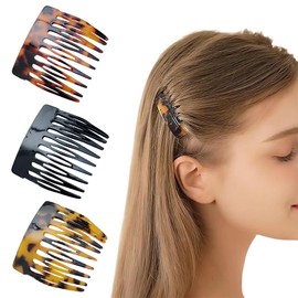 JEYORZY 3-teiliges Haarkamm Zum Stecken, Mini Haarspangen Set, Haare French Side Combs, Französische Seitenkämme Mit Zähnen, Vintage Design, Ideal Für Haarstärken, Für Haarzubehör Frauen Mädchen