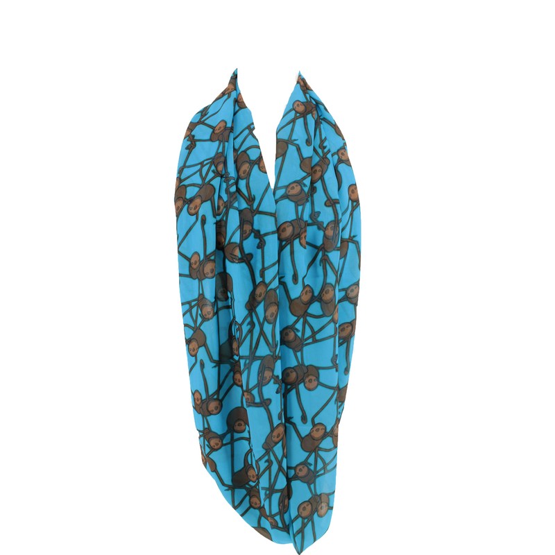 Etwoa 's Blue Perezoso Patrón Infinity Bufanda