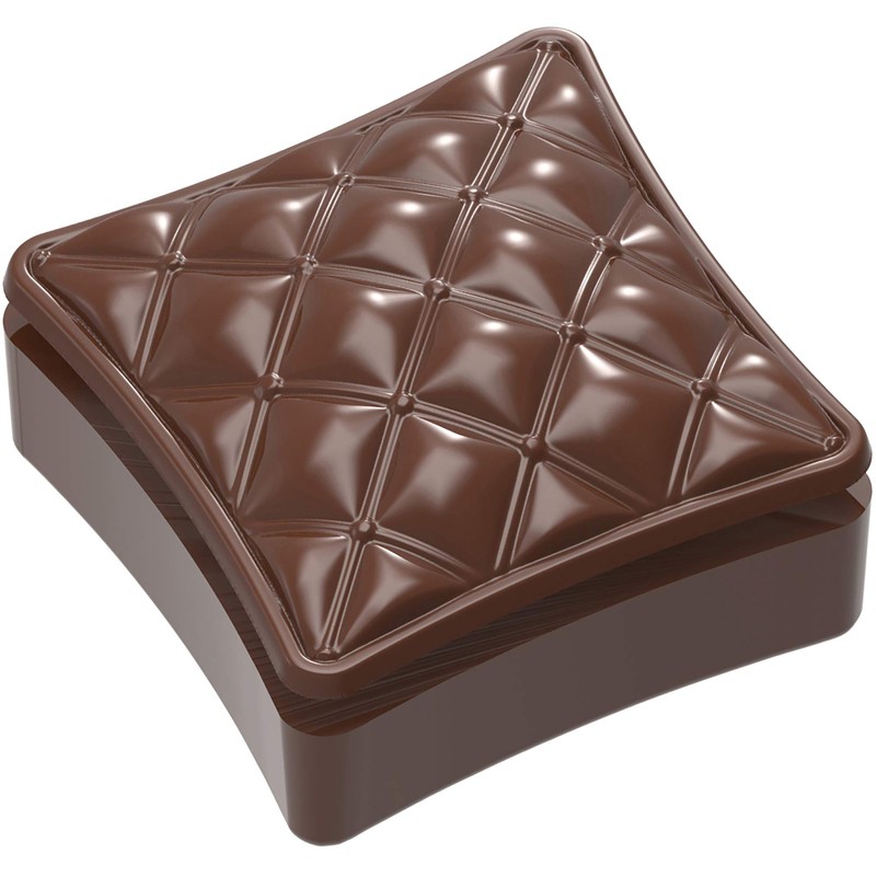 Chocolate World CW1993 Chesterfield-Cushion-Bonbonniere Polycarbonate Candy Mold with 1 Cavity