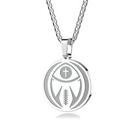 Zuremid Sports Athletes Necklace with Inspiring Bible Verse I CAN DO All Things, Basketball Football Soccer Volleyball Pendant for Coach Men Women Teen Birthday Christ Baptist Gift