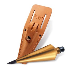 16 oz Brass Plumb Bob with Leather Sheath (15-016S)